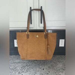 Ralph Lauren brown suede tote.